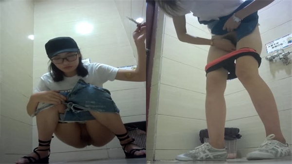 公共场所女厕偷拍！极品白虎蹲姿大放送